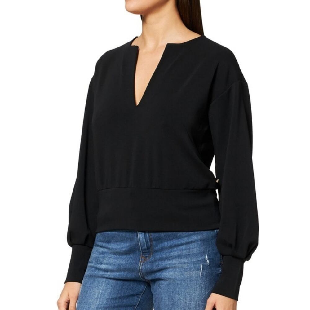 Anthropologie Scotch & Soda Maison Women's V-Neck Sweatshirt  Casual Clean Girl